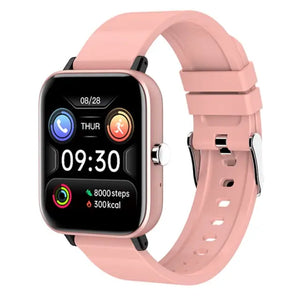 Bluetooth Full Touch Fitness Tracker Smartwatch - Gold pink