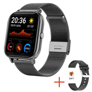 Bluetooth Full Touch Fitness Tracker Smartwatch - Mesh belt