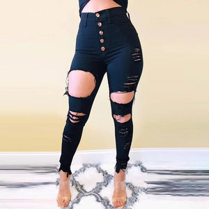 Casual Slinky Long Cut-out Pants