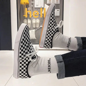 Checkerboard Pattern Deck Plaid Slip-on Shoes