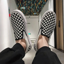 Load image into Gallery viewer, Checkerboard Pattern Deck Plaid Slip-on Shoes