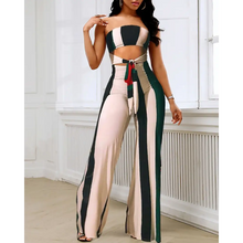 Load image into Gallery viewer, Colorblock Cutout Bandeau Jumpsuit - White / XL