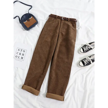 Load image into Gallery viewer, Corduroy Vintage Aesthetic Pants - Coffee / S