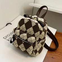 Load image into Gallery viewer, Crossbody Plaid Shoulder Backpack