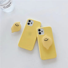 Load image into Gallery viewer, Cute Fruit Lemon Smiley Bracket Soft phone Case For iphone