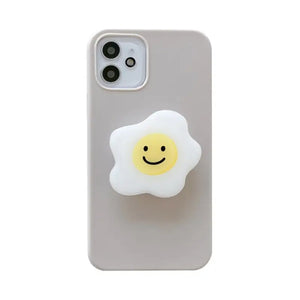 Cute Fruit Lemon Smiley Bracket Soft phone Case For iphone