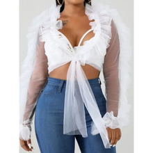 Load image into Gallery viewer, Days On The Yacht Tie Front Blouse - B / M