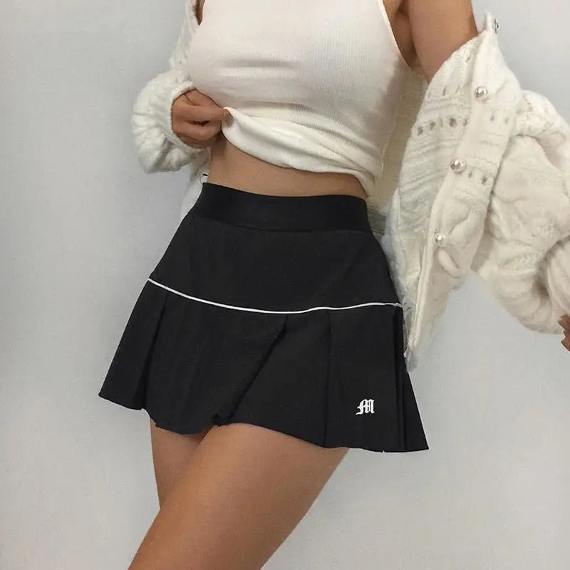 Dream-S Sports Fashion Pleated Skirt - Black / L - skirt