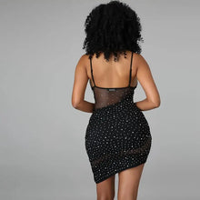 Load image into Gallery viewer, Elegant Mesh Sparkly Patchwork Bodycon Dress