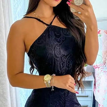 Load image into Gallery viewer, Elegant Sleeveless Halter Lace High Slit Jumpsuit