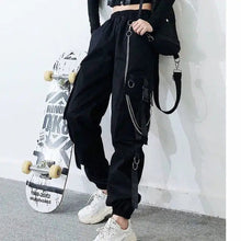Load image into Gallery viewer, Fashion Ankle-length Techwear Trousers Cargo Pants - black /