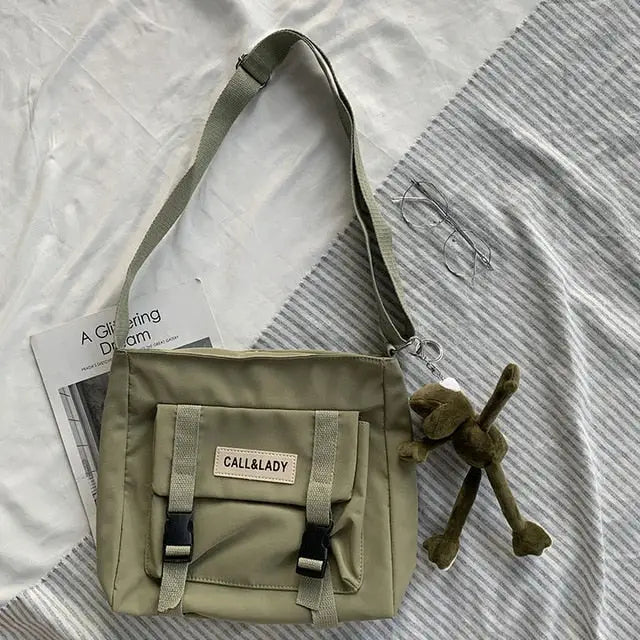 Fashion Classic Simple Messenger Bag - Frog pendant 1