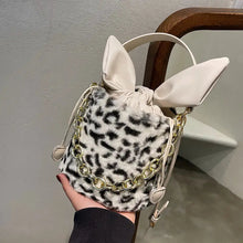 Load image into Gallery viewer, Faux Fur Bucket Plush Crossbody Handbag