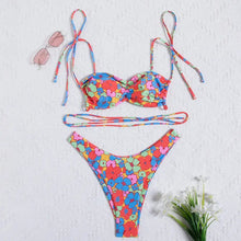 Load image into Gallery viewer, Floral Print Sexy Bikini Set
