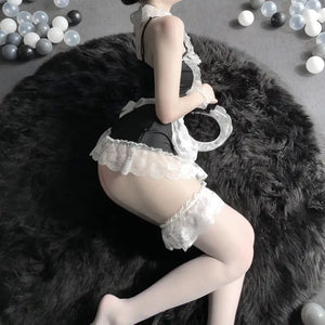 French Apron Maid Dress Cosplay Costume