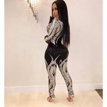 Load image into Gallery viewer, Gold Sequin Glitter Bandage Jumpsuit