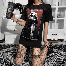 Load image into Gallery viewer, Gothic Cartoon Mall Goth O Neck Short Sleeve Oversize Tee