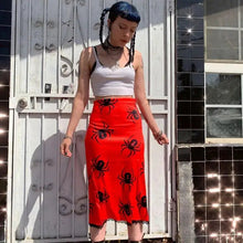 Load image into Gallery viewer, Gothic Grunge Print High Waist Skirt - Red / M