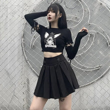 Load image into Gallery viewer, Gothic Punk Patchwork Long Sleeve Slim T-shirts