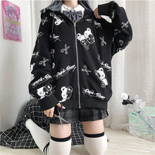 Load image into Gallery viewer, Gothic Teddy Graphic Hoodie