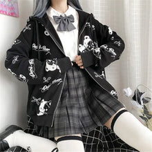 Load image into Gallery viewer, Gothic Teddy Graphic Hoodie