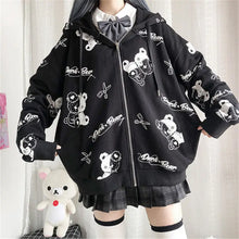 Load image into Gallery viewer, Gothic Teddy Graphic Hoodie