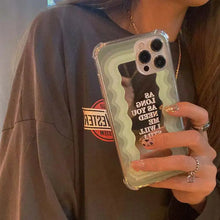 Load image into Gallery viewer, Green Gradient English Letter Mirror Soft Case For IPhone