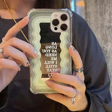 Load image into Gallery viewer, Green Gradient English Letter Mirror Soft Case For IPhone