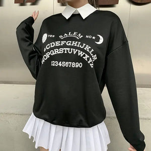 Grunge Oversized Gothic Streetwear Chic Letter Print