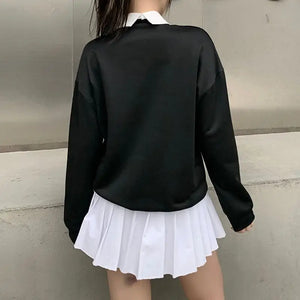 Grunge Oversized Gothic Streetwear Chic Letter Print