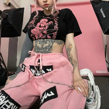 Load image into Gallery viewer, Harajuku Y2K Letter Print High Waist Joggers