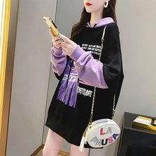 Load image into Gallery viewer, Harajuku Patchwork Long Sleeve Oversized Hoodie