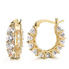Load image into Gallery viewer, High Quality Cubic Zirconia Hoop Earrings