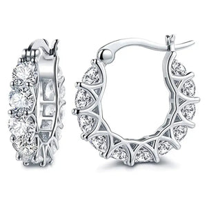 High Quality Cubic Zirconia Hoop Earrings