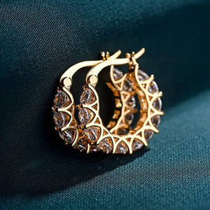 High Quality Cubic Zirconia Hoop Earrings