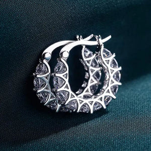 High Quality Cubic Zirconia Hoop Earrings - E807