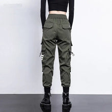 Load image into Gallery viewer, High Waist Drawstring Loose Cargo Pants