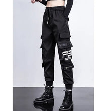 Load image into Gallery viewer, High Waist Drawstring Loose Cargo Pants