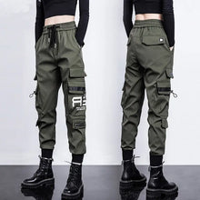 Load image into Gallery viewer, High Waist Drawstring Loose Cargo Pants