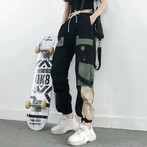 High Waist Fashion Street Cargo Trousers