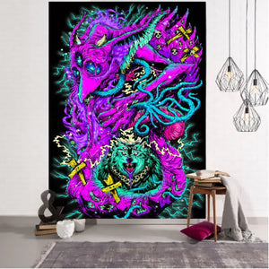 Hippie Pattern Tapestry Wall Cloth - 2020-2631 / 275x180cm