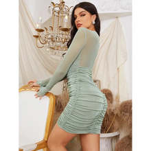 Load image into Gallery viewer, Hollow Out Mesh Mini Sheath Bodycon Dress