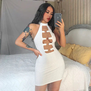 Hollow Out Sleeveless Elegant Dress