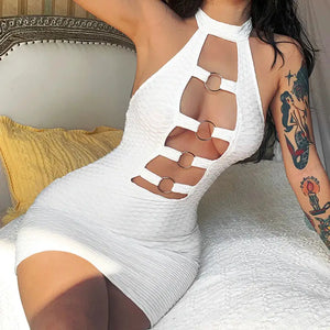 Hollow Out Sleeveless Elegant Dress