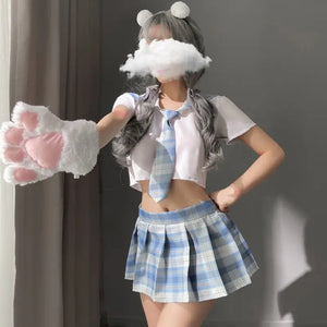 Japanese Plaid Uniform Role Play Costume