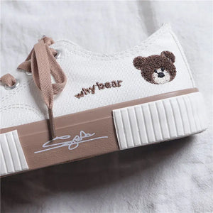 Kawaii Lolita Casual Flat Cute Bear Sneakers