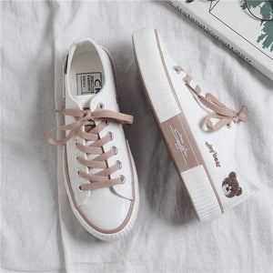 Kawaii Lolita Casual Flat Cute Bear Sneakers