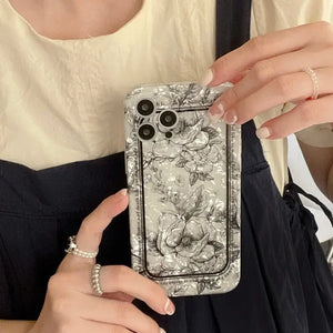 Korean Retro Conch Shell Pattern Flower Soft Case For IPhone
