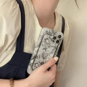 Korean Retro Conch Shell Pattern Flower Soft Case For IPhone