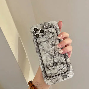 Korean Retro Conch Shell Pattern Flower Soft Case For IPhone